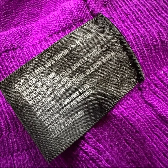 Bright Vibrant Purple Worthington Peplum Sweater Cardigan 
Good condition - Picture 4 of 7